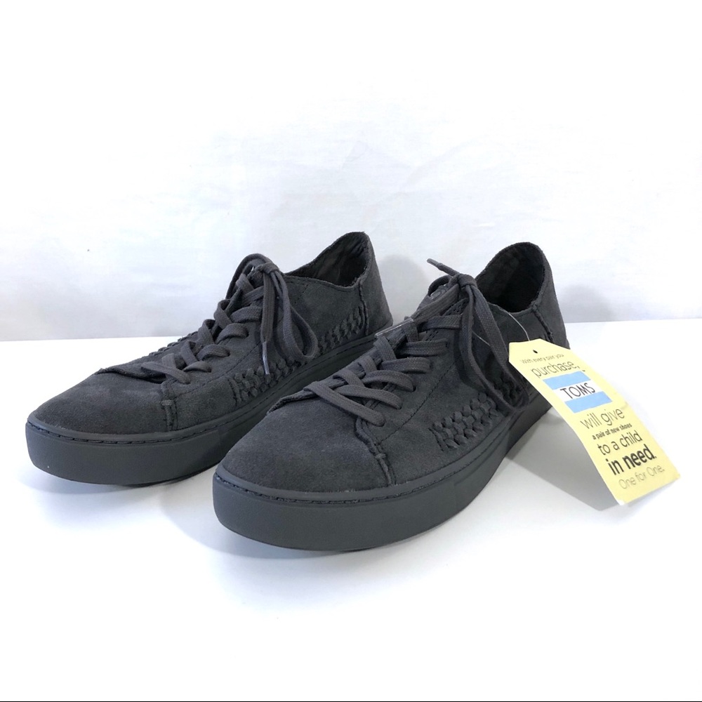 NWT 8.5 Toms Gray Suede Lenox Sneakers